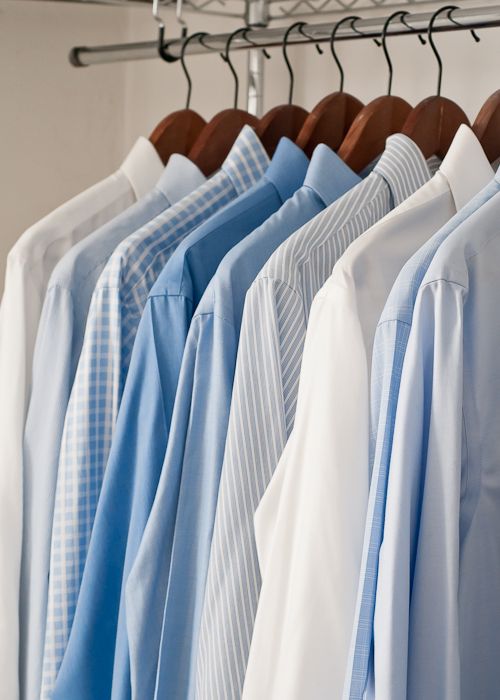 Clean clothes hanging