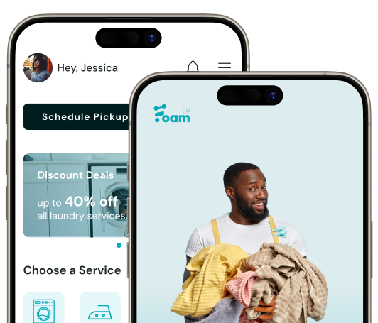 Mobile phones showing app