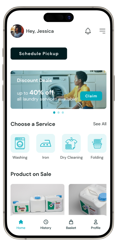 Mobile app interface